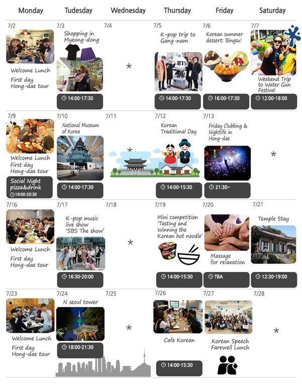 Learn Korean and enjoy various social activities