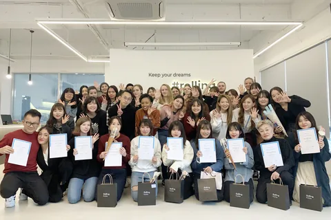 Korean course completion celebration at Rolling Korea Seoul