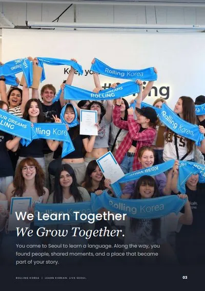 Brochure page — We Learn Together, We Grow Together